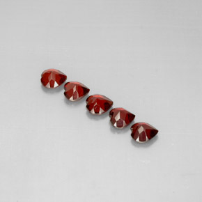 캐럿 천연 딥 레드 알만딘 가넷 보석, 하트 모양, 5.1×5.1 mm, VS