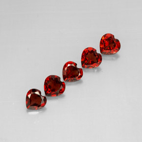 캐럿 천연 딥 레드 알만딘 가넷 보석, 하트 모양, 5.3×5.2 mm, VS