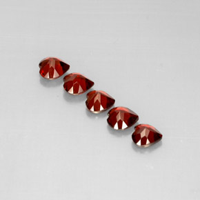 캐럿 천연 딥 레드 알만딘 가넷 보석, 하트 모양, 5.3×5.2 mm, VS
