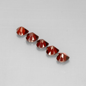 캐럿 천연 딥 레드 알만딘 가넷 보석, 하트 모양, 5.1×4.9 mm, VS