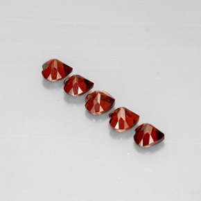 캐럿 천연 딥 레드 알만딘 가넷 보석, 하트 모양, 5.1×5 mm, VS