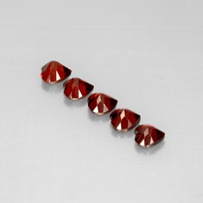 캐럿 천연 딥 레드 알만딘 가넷 보석, 하트 모양, 5.1×5.1 mm, VS