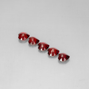 캐럿 천연 딥 레드 알만딘 가넷 보석, 하트 모양, 5×5 mm, VS