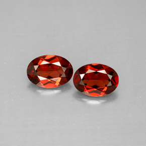 캐럿 천연 딥 레드 알만딘 가넷 보석, 타원형 컷, 6.9×5 mm, VVS-VS