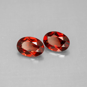 캐럿 천연 딥 레드 알만딘 가넷 보석, 타원형 컷, 6.9×5 mm, VVS-VS