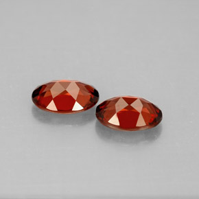 캐럿 천연 딥 레드 알만딘 가넷 보석, 타원형 컷, 6.9×5 mm, VVS-VS