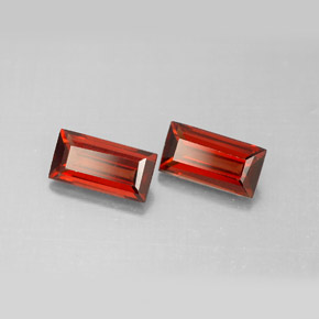 캐럿 천연 딥 레드 알만딘 가넷 보석, 바게트, VVS-VS