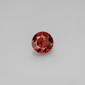 0.96캐럿 천연 딥 레드 알만딘 가넷, 라운드 컷, 6.01 mm, VS