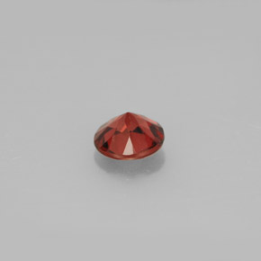 0.96캐럿 천연 딥 레드 알만딘 가넷, 라운드 컷, 6.01 mm, VS