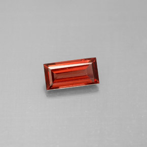 1.05캐럿 천연 오렌지 레드 알만딘 가넷, 바게트, 8×4 mm, VS