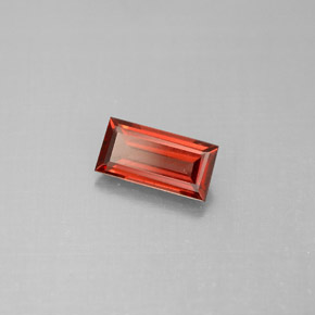 1.05캐럿 천연 오렌지 레드 알만딘 가넷, 바게트, 8×4 mm, VS
