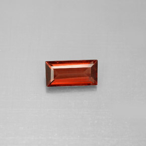 1.00캐럿 천연 레드 알만딘 가넷, 바게트, 8×4 mm, VS