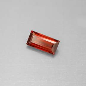 1.00캐럿 천연 레드 알만딘 가넷, 바게트, 8×4 mm, VS