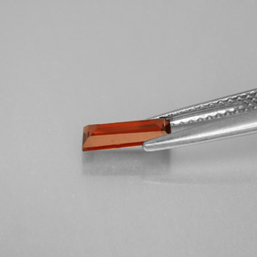 0.71캐럿 천연 오렌지 레드 알만딘 석류석, 바게트, VS