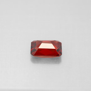 1.06캐럿 천연 오렌지 레드 알만딘 가넷, 에메랄드 컷, 6.9×4.9 mm, VVS-VS