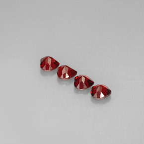 캐럿 천연 레드 알만딘 가넷 보석, 하트 모양, 5×5 mm, VVS-VS