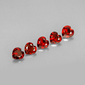 캐럿 천연 딥 레드 알만딘 가넷 보석, 하트 모양, 4.8×4.7 mm, VVS-VS