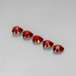 캐럿 천연 딥 레드 알만딘 가넷 보석, 하트 모양, 4.8×4.7 mm, VVS-VS