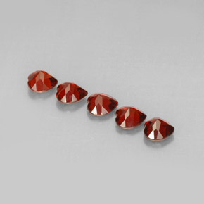캐럿 천연 딥 레드 알만딘 가넷 보석, 하트 모양, 5.1×5.1 mm, VVS-VS