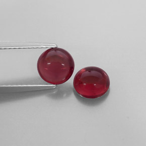 캐럿 천연 레드 알만딘 가넷 보석, 투명한, 6.36 mm, 투명/반투명