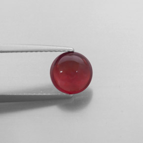 2.08캐럿 천연 딥 레드 알만딘 가넷, 투명한, 7.33 mm, 투명/반투명