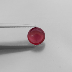 1.40캐럿 천연 딥 레드 알만딘 가넷, 투명한, 6.15 mm, 투명/반투명