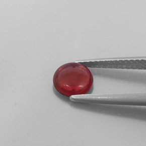 0.95캐럿 천연 딥 레드 알만딘 가넷, 투명한, 6.16 mm, 투명/반투명