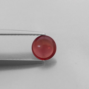 0.95캐럿 천연 딥 레드 알만딘 가넷, 투명한, 6.16 mm, 투명/반투명