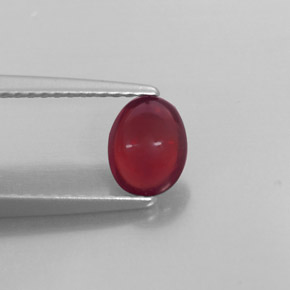 0.84캐럿 천연 딥 레드 알만딘 가넷, 투명한, 6.4×5 mm, 투명/반투명