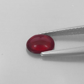 0.84캐럿 천연 딥 레드 알만딘 가넷, 투명한, 6.4×5 mm, 투명/반투명