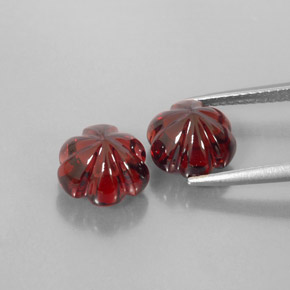 캐럿 천연 딥 레드 알만딘 가넷 보석, 투명한, 8.7×8.5 mm, 투명/반투명