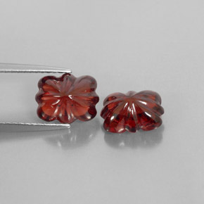캐럿 천연 딥 레드 알만딘 가넷 보석, 투명한, 9×7.1 mm, 투명/반투명