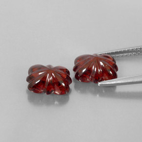 캐럿 천연 딥 레드 알만딘 가넷 보석, 투명한, 9×7.1 mm, 투명/반투명