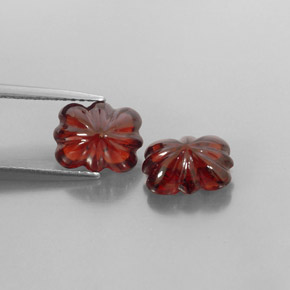 캐럿 천연 딥 레드 알만딘 가넷 보석, 투명한, 9.1×7 mm, 투명/반투명