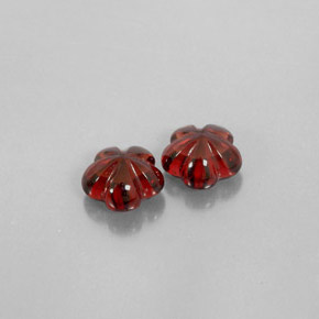 캐럿 천연 딥 레드 알만딘 가넷 보석, 투명한, 7.1×7.1 mm, 투명/반투명