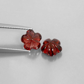 캐럿 천연 딥 레드 알만딘 가넷 보석, 투명한, 7.1×7.1 mm, 투명/반투명