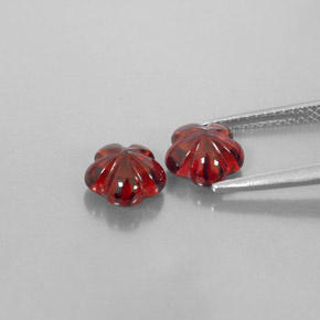 캐럿 천연 딥 레드 알만딘 가넷 보석, 투명한, 7.1×7.1 mm, 투명/반투명