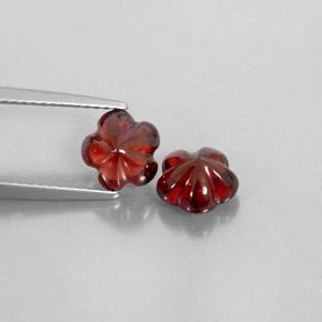 3.57캐럿 천연 다크 레드 알만딘 가넷 보석, 투명한, 7.2×7 mm, 투명/반투명