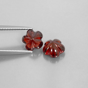 캐럿 천연 딥 레드 알만딘 가넷 보석, 투명한, 7×6.9 mm, 투명/반투명
