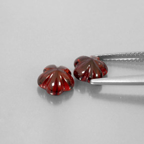 캐럿 천연 딥 레드 알만딘 가넷 보석, 투명한, 7×6.9 mm, 투명/반투명