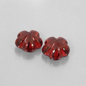 캐럿 천연 딥 레드 알만딘 가넷 보석, 투명한, 7.2×7.1 mm, 투명/반투명
