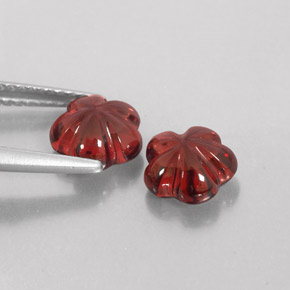 캐럿 천연 딥 레드 알만딘 가넷 보석, 투명한, 7.2×7.1 mm, 투명/반투명