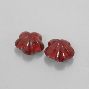 캐럿 천연 딥 레드 알만딘 가넷 보석, 투명한, 7.3×7.1 mm, 투명/반투명
