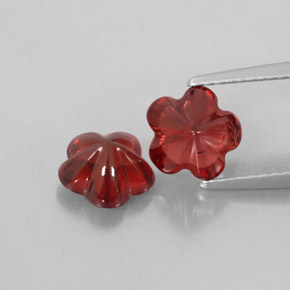 캐럿 천연 딥 레드 알만딘 가넷 보석, 투명한, 7.3×7.1 mm, 투명/반투명