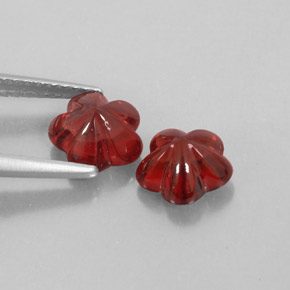 캐럿 천연 딥 레드 알만딘 가넷 보석, 투명한, 7.3×7.1 mm, 투명/반투명