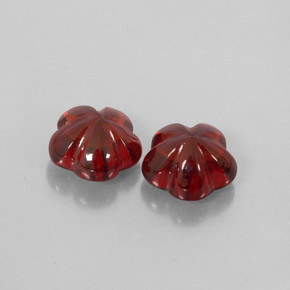 캐럿 천연 딥 레드 알만딘 가넷 보석, 투명한, 7.1×7 mm, 투명/반투명