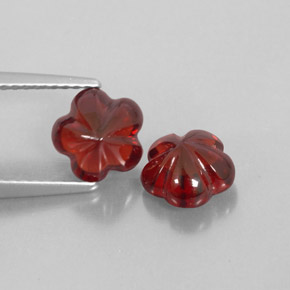 캐럿 천연 딥 레드 알만딘 가넷 보석, 투명한, 7.1×7 mm, 투명/반투명