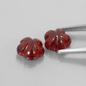 캐럿 천연 딥 레드 알만딘 가넷 보석, 투명한, 7.1×7 mm, 투명/반투명