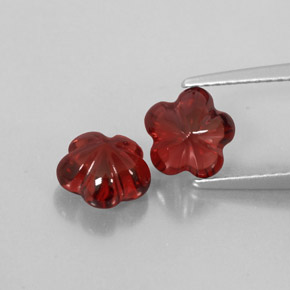 캐럿 천연 딥 레드 알만딘 가넷 보석, 투명한, 7.1×7 mm, 투명/반투명
