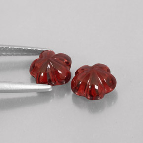 캐럿 천연 딥 레드 알만딘 가넷 보석, 투명한, 7.1×7 mm, 투명/반투명